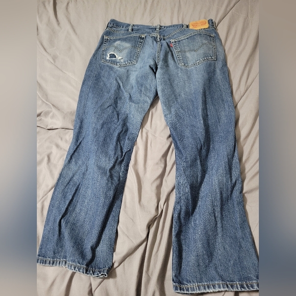Levi's 559 Jeans 38x30 Men's Regular Fit Straight Leg Red Tab Distressed Pockets - Picture 5 of 9